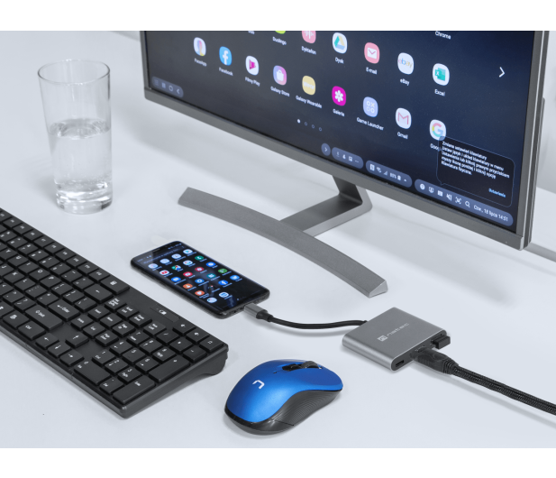 NATEC MULTIPORT ADAPTER FOWLER MINI USB-C 3W1 HUB -> USB 3.0, HDMI NMP-1607 - 1470210 - zdjęcie 5